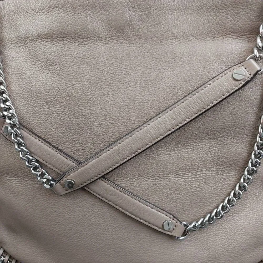 Michael Kors Chelsea Large Shoulder Bag | Dark Dune Leather Chain Detail Tote